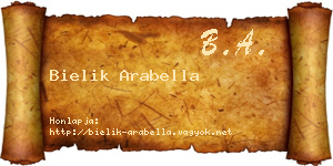 Bielik Arabella névjegykártya
